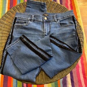 Ann Taylor Petite Velvet Side Stripe Skinny Jeans – Size 6P